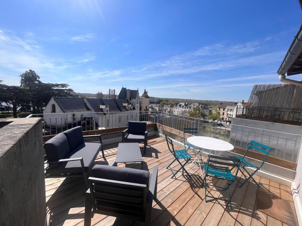 Grand Gite Terrasse Vue Loire Et Chateau D'Ancenis Exterior foto